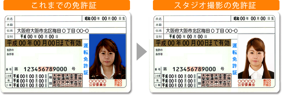 免許証用　証明写真